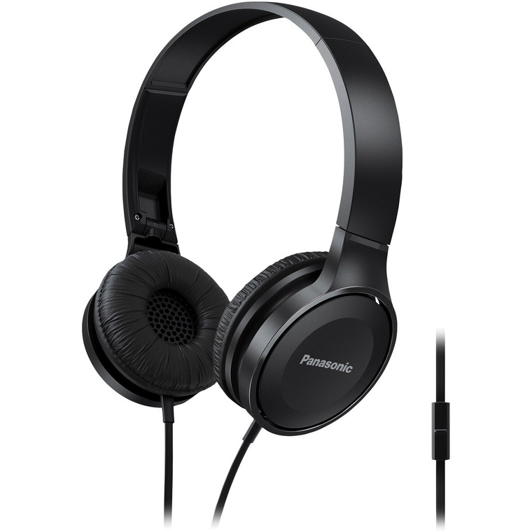 Lightweight On-Ear Headphones With Microphone (Black)