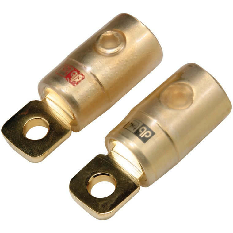 5/16" Gold Ring Terminals, 2 Pk (0 Gauge)