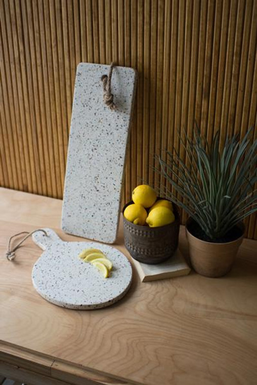 Terrazzo Cutting Board - Round With Hole NART1071 By Kalalou