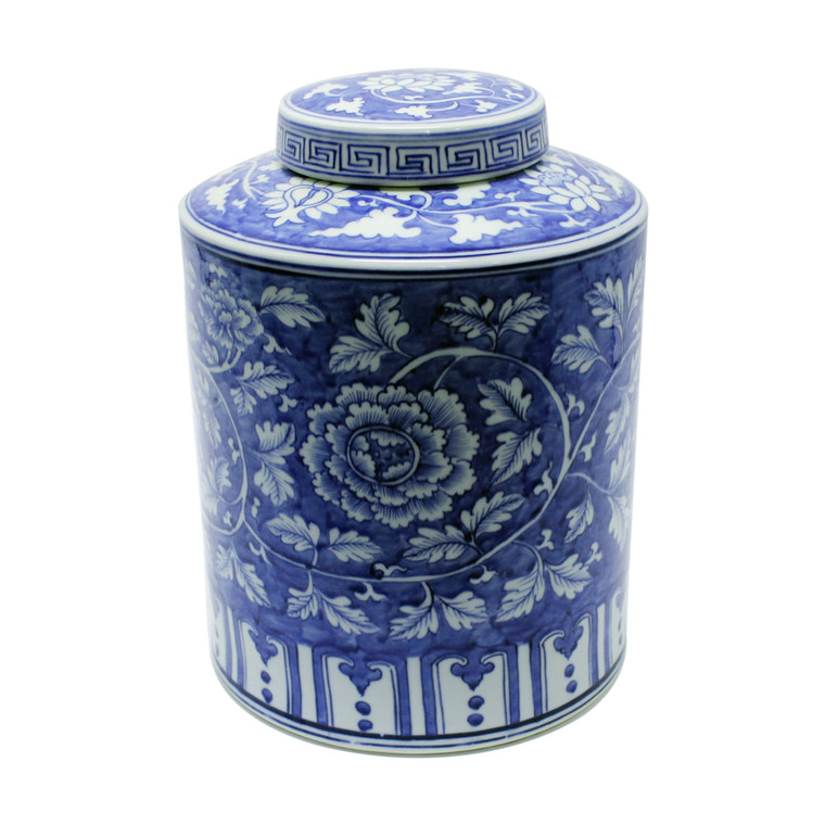 B&W Penoy Cylinder Tea Jar 1232 By Legend Of Asia