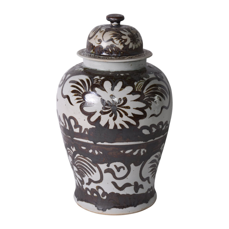 Rusty Brown Silla Flower Temple Jar 1559 By Legend Of Asia