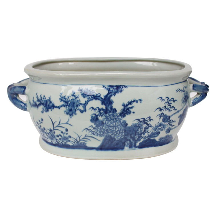 Blue And White Four Season Foot Bath Planter 1589 By Legend Of Asia