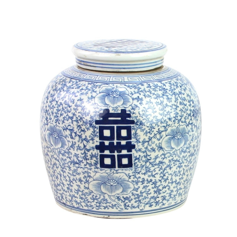 Blue And White Ming Jar Double Happiness 1603L By Legend Of Asia