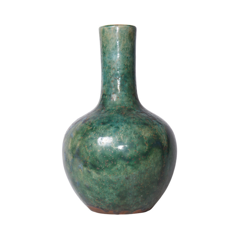 Speckled Green Globular Vase 1616 By Legend Of Asia