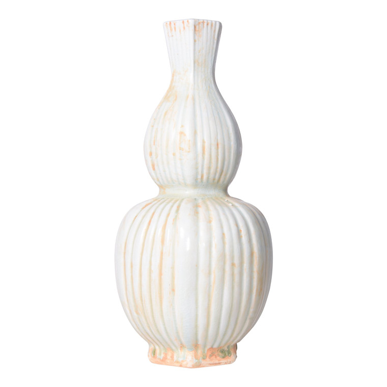 Celadon Fluted Hexagonal Gourd Vase 1632-CL By Legend Of Asia