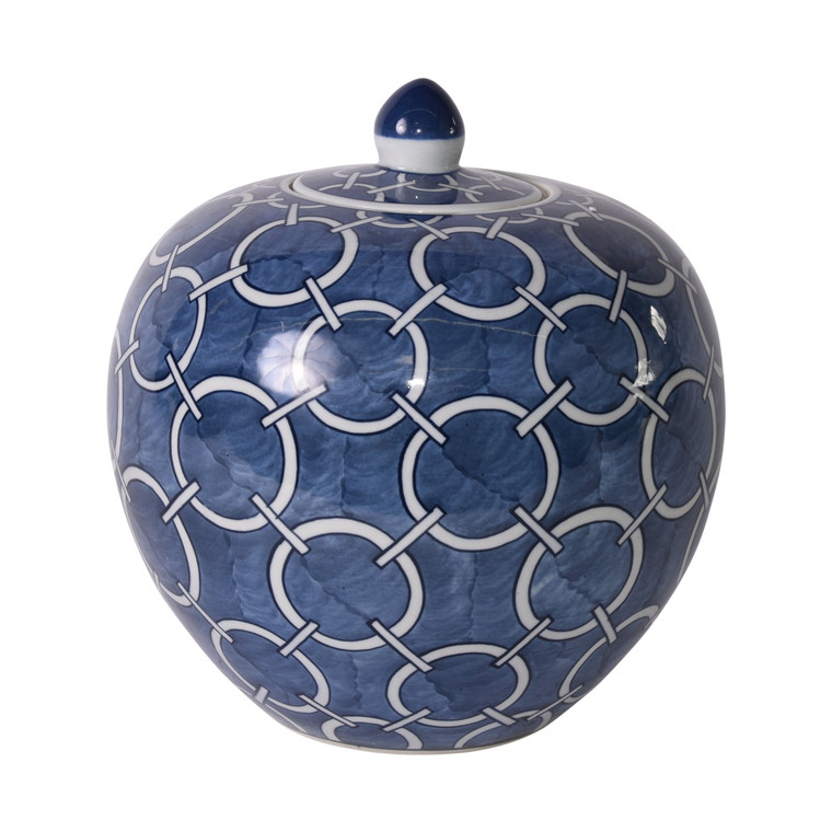 Indigo Blue Circle Melon Jar 1643 By Legend Of Asia
