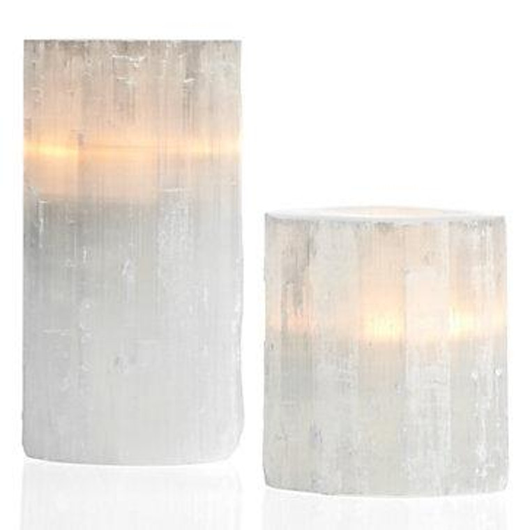 Selenite Candle Holder Large 2601-L By Legend Of Asia