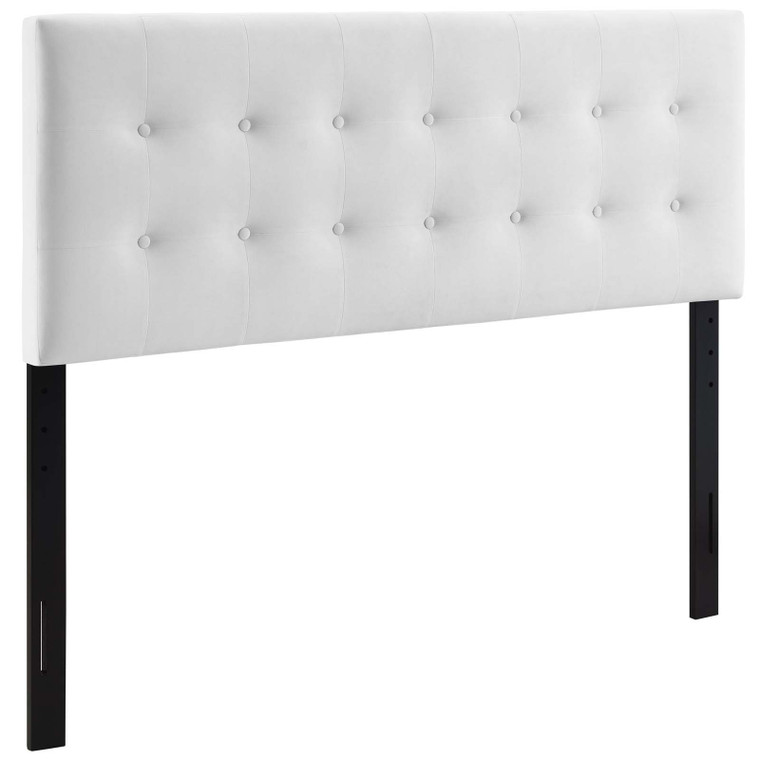 Emily King Biscuit Tufted Performance Velvet Headboard MOD 6117 WHI by Modway Furniture