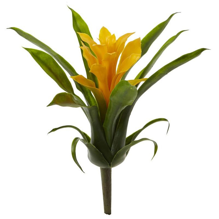 10" Bromeliad Artificial Flower (Set Of 6) 2237-S6-YL By Nearly Natural