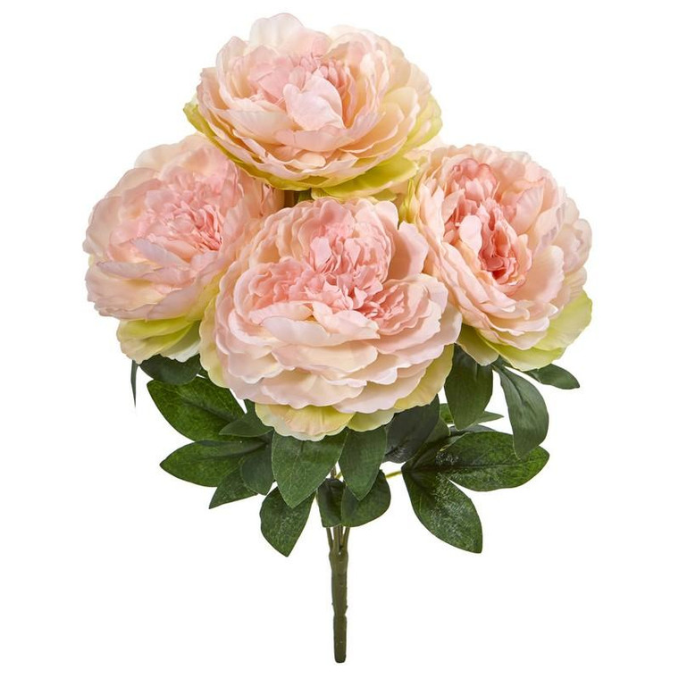 17" Peony Artificial Flower Bouquet (Set Of 6) 2259-S6-PK By Nearly Natural