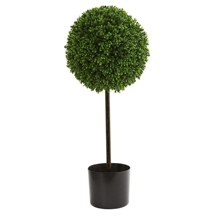 2.5' Boxwood Ball Artificial Topiary Tree Uv Resistant (Indoor/Outdoor) 5493 By Nearly Natural