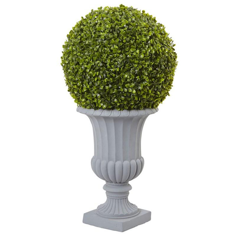2.5' Boxwood Topiary With Urn (Indoor/Outdoor) 5965 By Nearly Natural