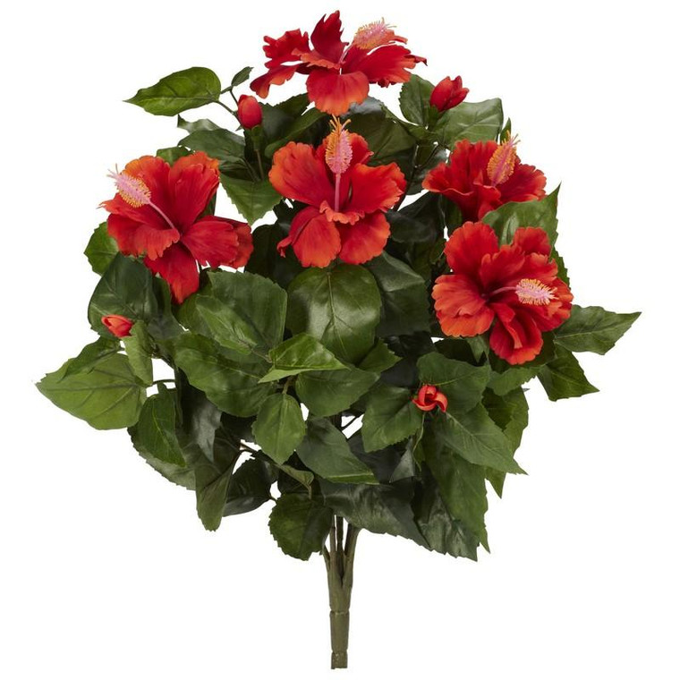 20" Hibiscus Artificial Plant (Set Of 4) 6065-S4 By Nearly Natural