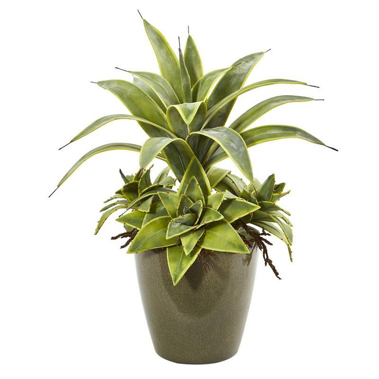 20" Sansevieria Artificial Plant In Planter 8781 By Nearly Natural