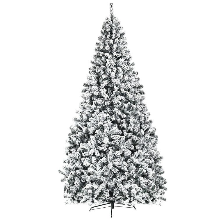 9 Ft Premium Snow Flocked Hinged Artificial Christmas Tree