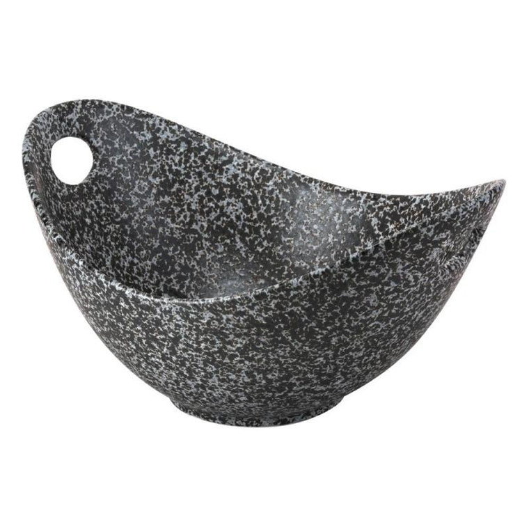 Whittier Curve Bowl With Cut-Outs, 13", Granite (Pack Of 4) WTR-13CUTOUTBWL-G By 10 Strawberry Street