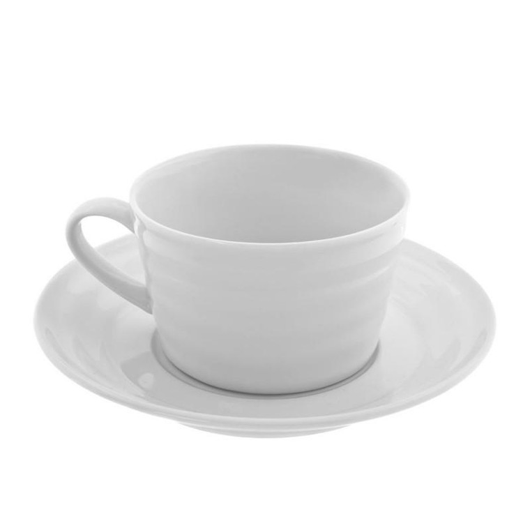 Swing White Oversized Cup Saucer 9 Oz. (Pack Of 24) SWNG-9 By 10 Strawberry Street