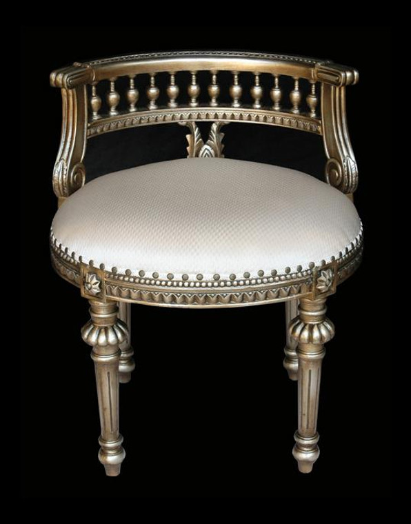 AFD 12012419 Platina Genoa Cream Vanity Chair
