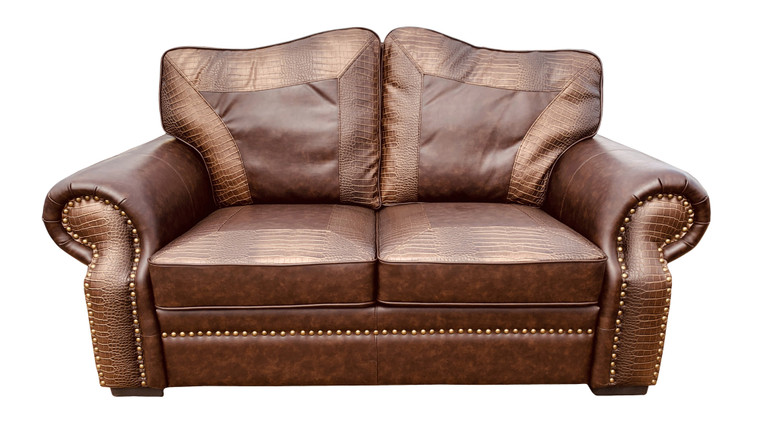 AFD 12013142 Botswana Croc And Leather Loveseat