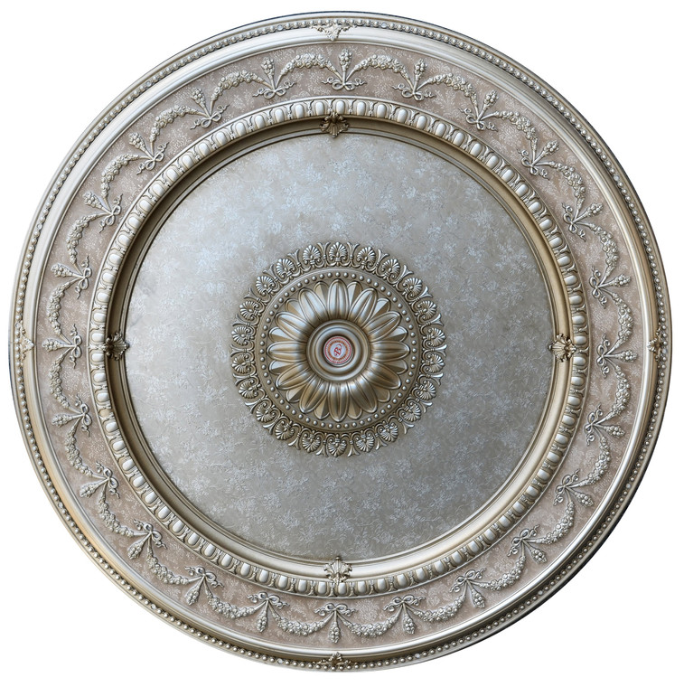 AFD 10782962 63" Dia Champagne Silver Large Round Ceiling Wall Decor Medallion Diy Lighting