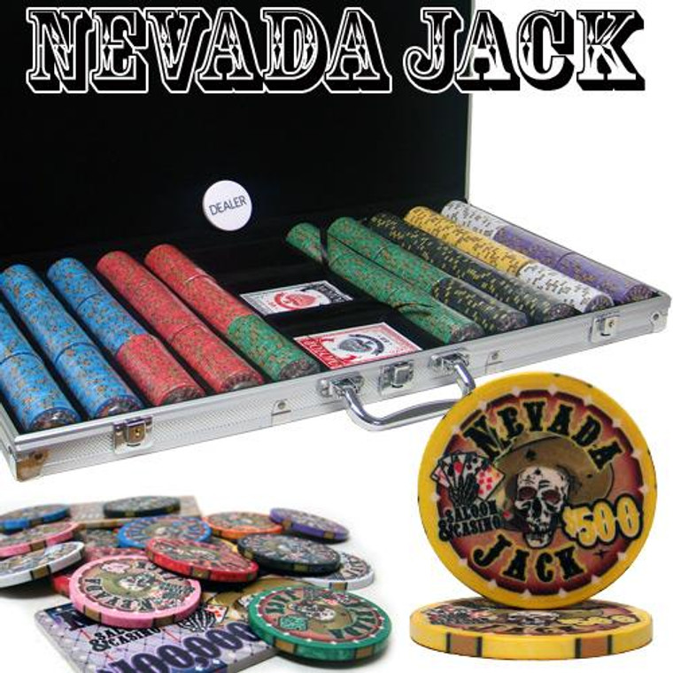 Pre-Packaged - 750 Ct Nevada Jack 10 Gram Chip Set CSNJ-750AL By Brybelly