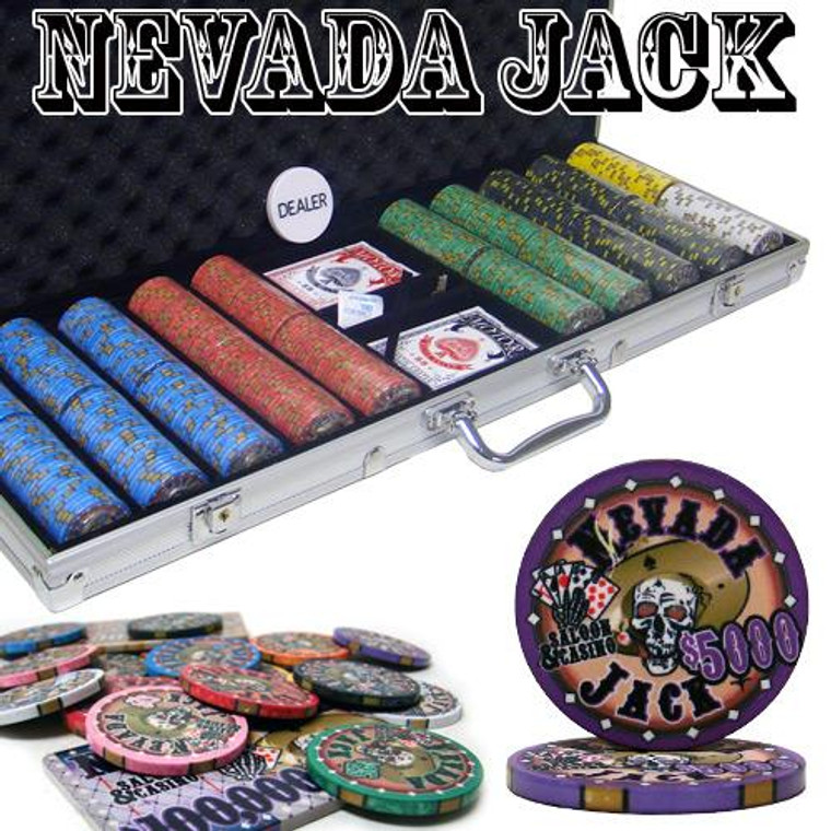 Pre-Packaged - 500 Ct Nevada Jack 10 Gram Chip Set CSNJ-500AL By Brybelly
