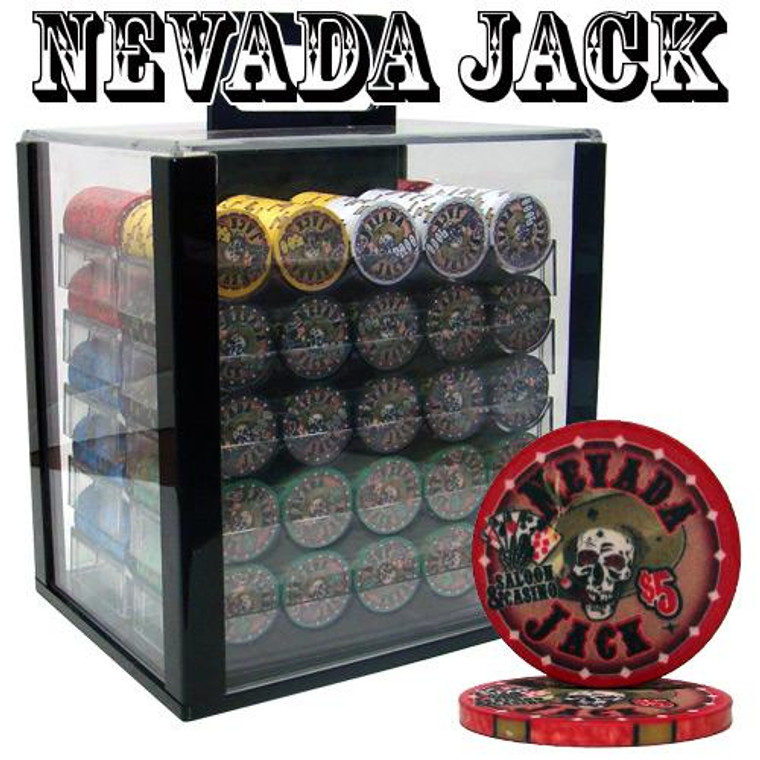 Pre-Packaged - 1000 Ct Nevada Jack 10G Acrylic Chip Set CSNJ-1000AC By Brybelly