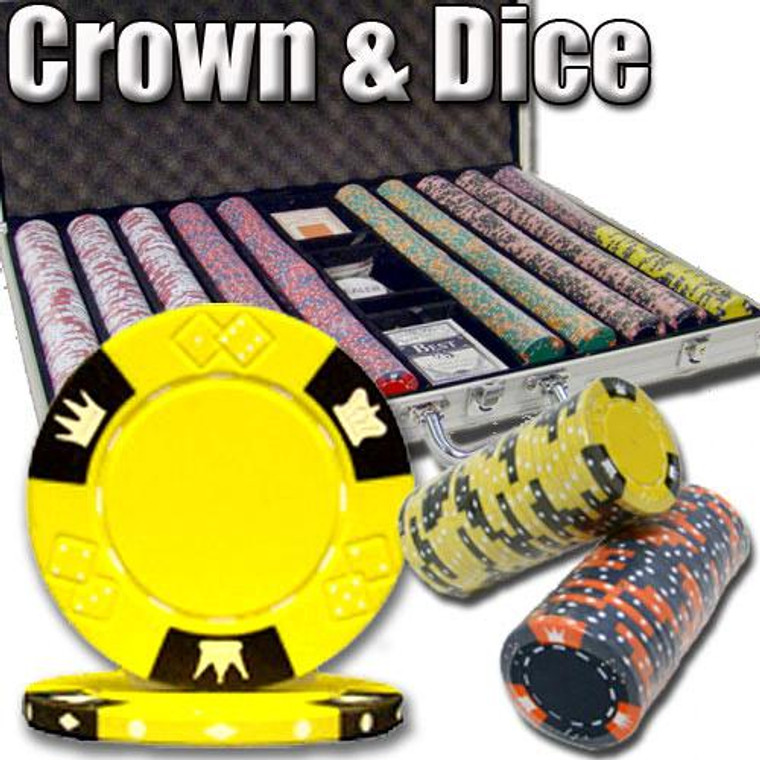 1,000 Ct - Pre-Packaged - Crown & Dice - Aluminum CSCD-1000AL By Brybelly