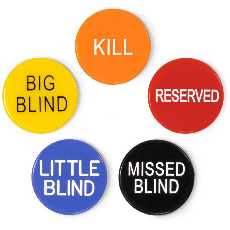 1' Button Combo Pack (Little, Big, Kill, Miss, Reserve) GBUT-401 By Brybelly