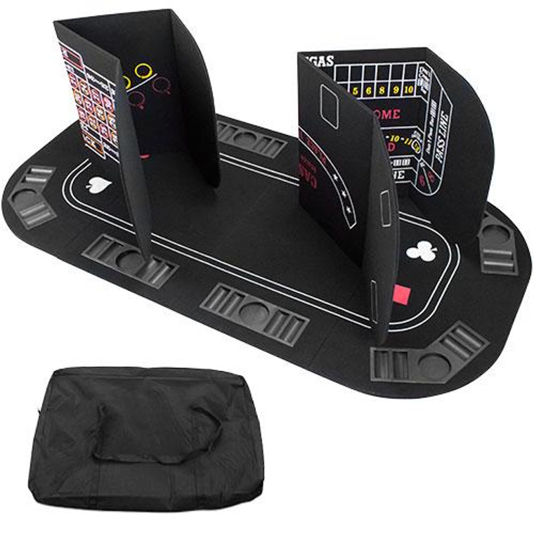 5 In 1 Table Top Includes: Poker, Blackjack, Roulette, Craps GPTT-302 By Brybelly