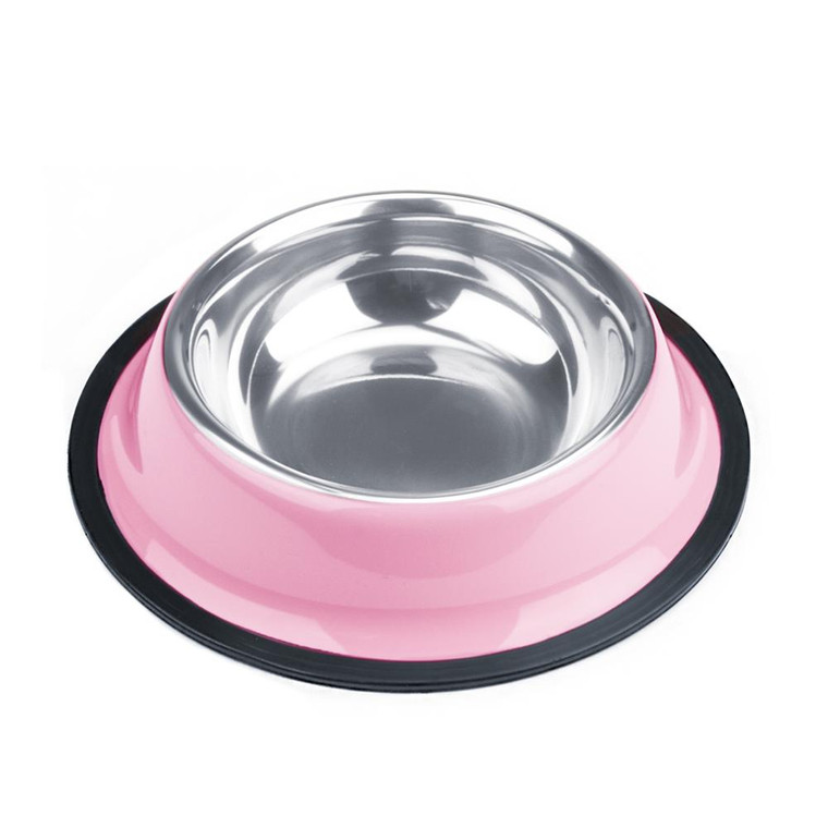 4Oz. Pink Stainless Steel Dog Bowl ABWL-201 By Brybelly