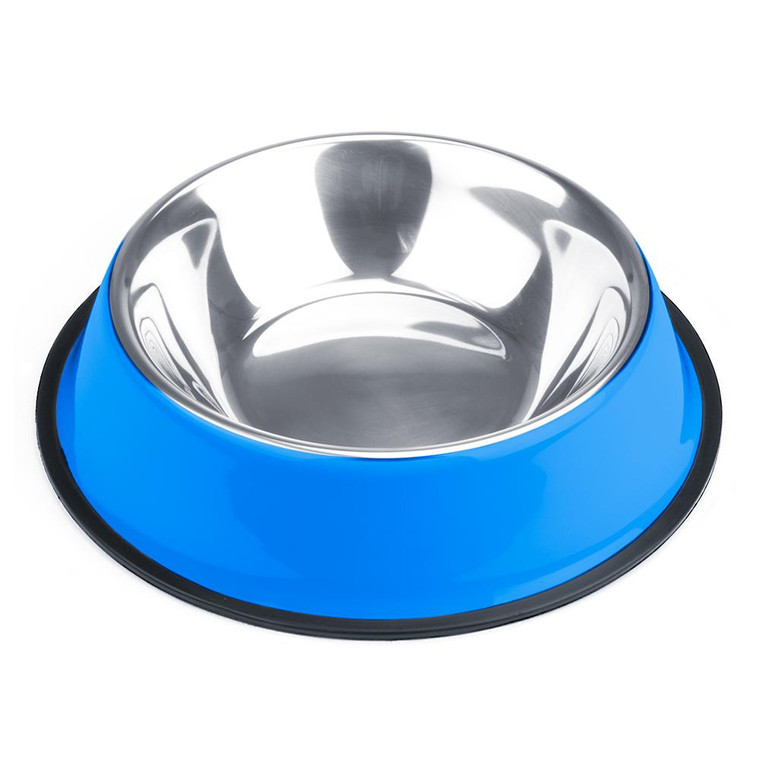 24Oz. Blue Stainless Steel Dog Bowl ABWL-104 By Brybelly