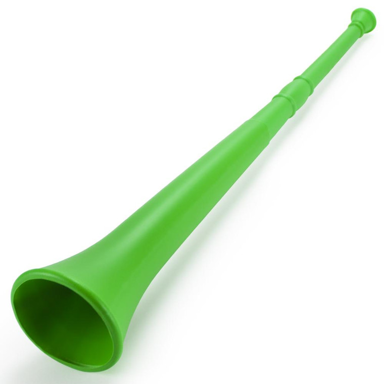 Green 26In Plastic Vuvuzela Stadium Horn, Collapses To 14In MNSM-002 By Brybelly