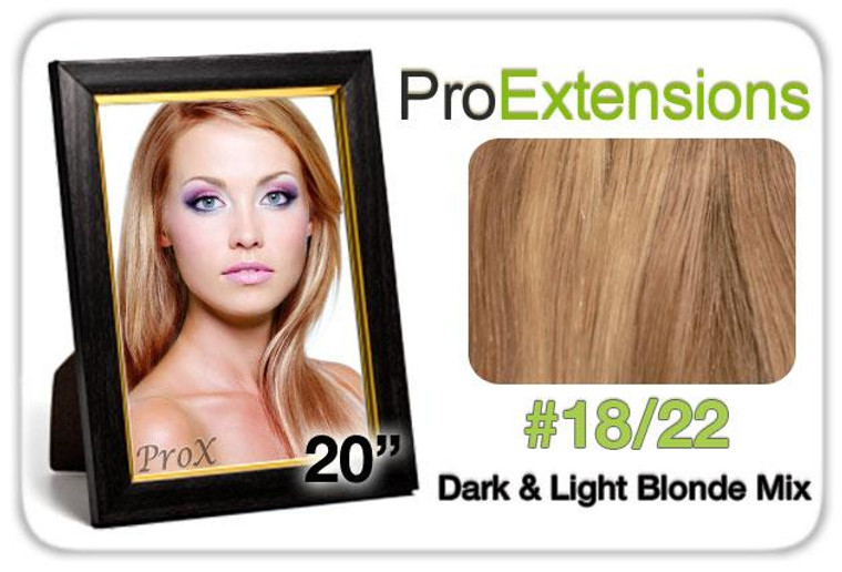 Pro Fusion 20", #18/22 Dark Blonde W/Light Blonde Highlights PRFS-20-1822-KIT By Brybelly
