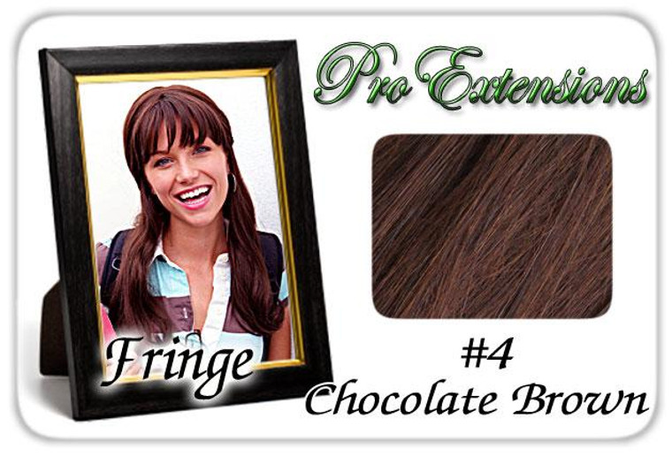 #4 Chocolate Brown Pro Fringe Clip In Bangs PRFR-4 By Brybelly