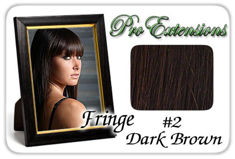 #2 Dark Brown Pro Fringe Clip In Bangs PRFR-2 By Brybelly