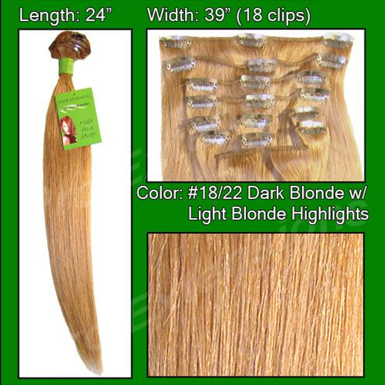 #18/22 Dark Blonde With Golden Highlights - 24 Inch PRST-24-1822 By Brybelly
