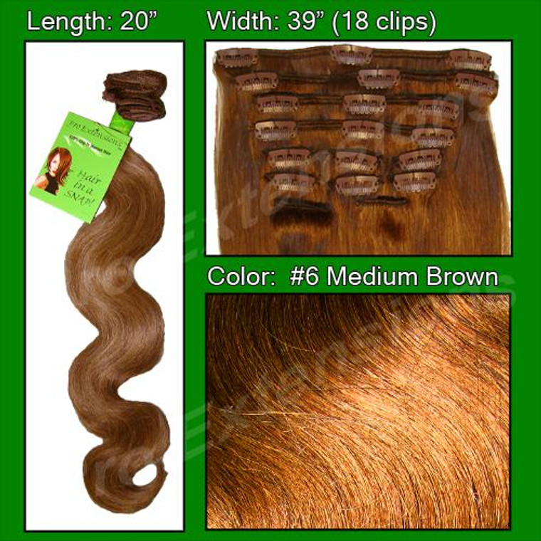 #6 Medium Brown - 20 Inch Body Wave PRBD-20-6 By Brybelly