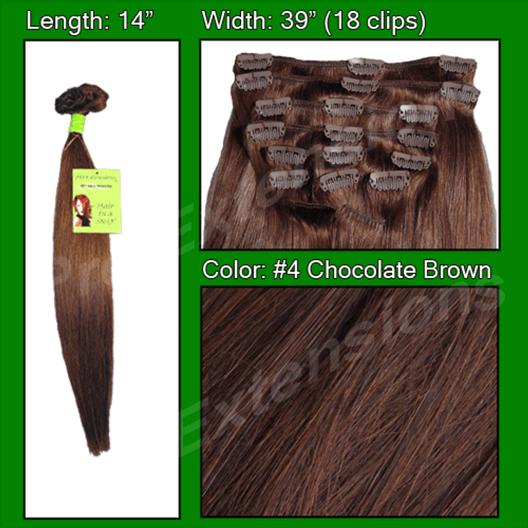#4 Chocolate Brown - 14 Inch PRST-14-4 By Brybelly
