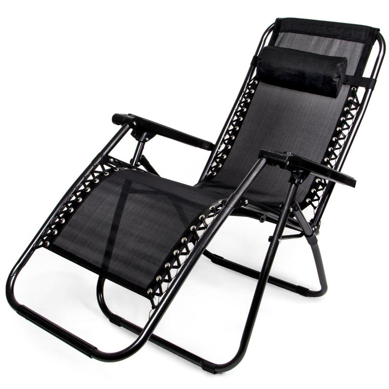 Zero Gravity Folding Lounge Chair, Black HLCH-003 By Brybelly