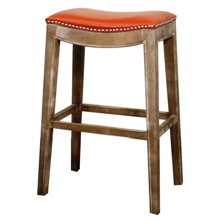 Elmo Bonded Leather Bar Stool 198631B-8141 By New Pacific Direct