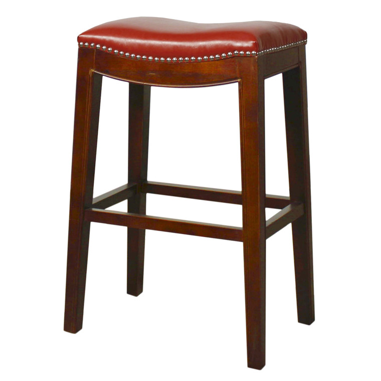 Elmo Bonded Leather Bar Stool 358631B-67 By New Pacific Direct