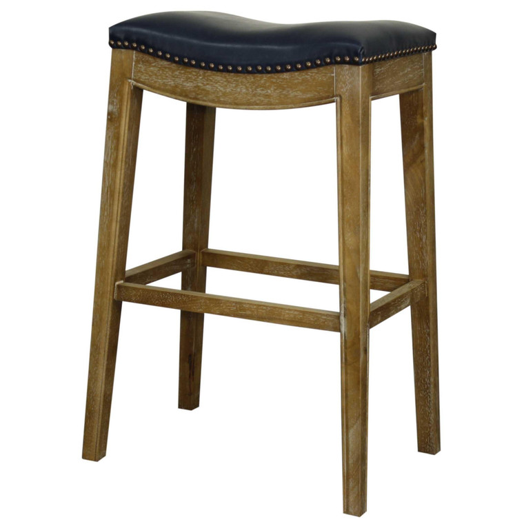 Elmo Bonded Leather Bar Stool 358631B-V05-WS By New Pacific Direct