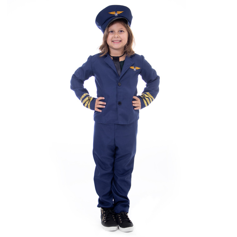 Airline Pilot Halloween Costume - Kids Unisex, Large MCOS-436YL By Brybelly