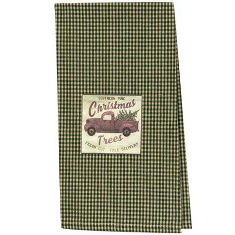 Southern Pine Christmas Trees Dish Towel GRJ833 By CWI Gifts