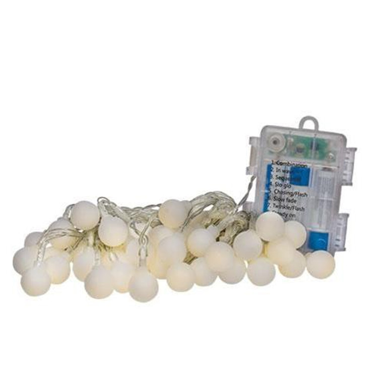 White Ball Berry Led String Lights 40Ct GM11167 By CWI Gifts