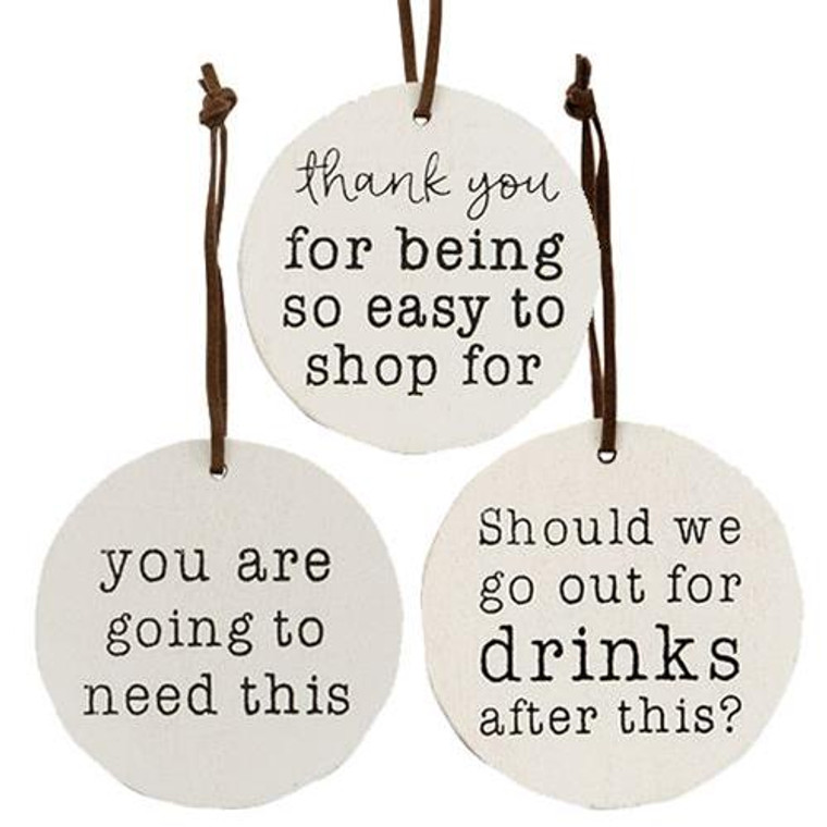 3/Set Easy To Shop For Wine Tags GH34909 By CWI Gifts