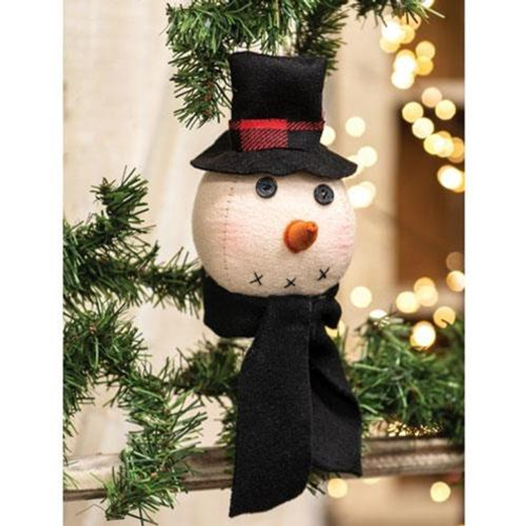 Felt Snowman Head Ornament GCS37896 By CWI Gifts