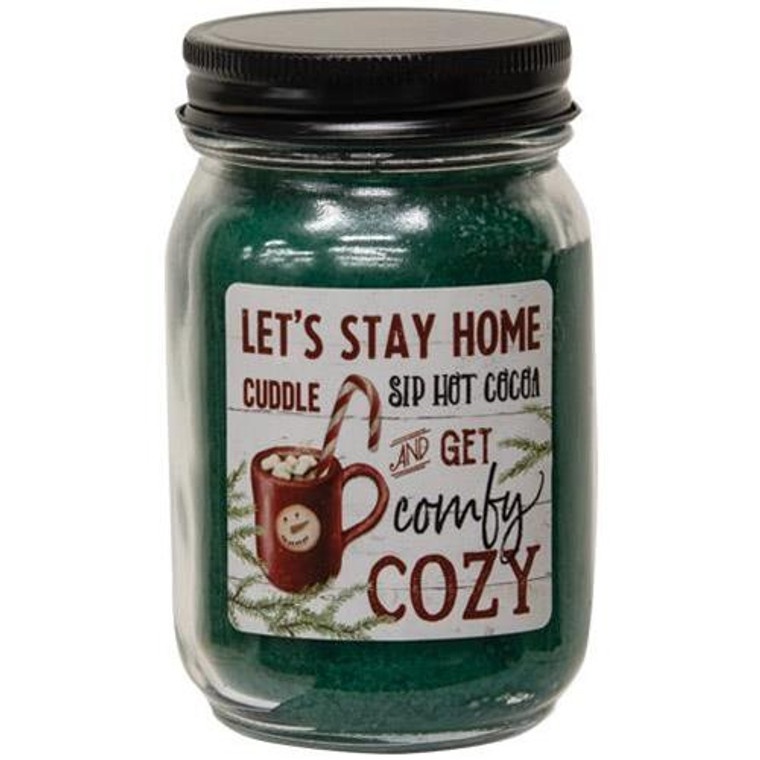 Let'S Stay Home Balsam Fir Pint Jar Candle GB90303 By CWI Gifts