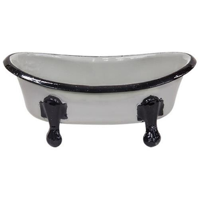 Black Rimmed Iron Bathtub Soap Dish G70054 By CWI Gifts